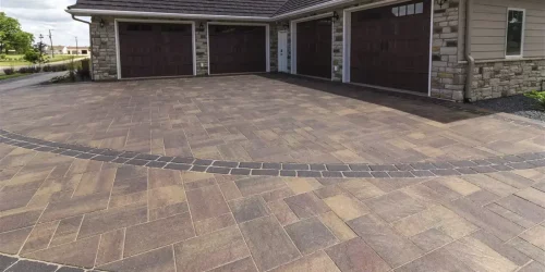 Paver & Concrete Driveway